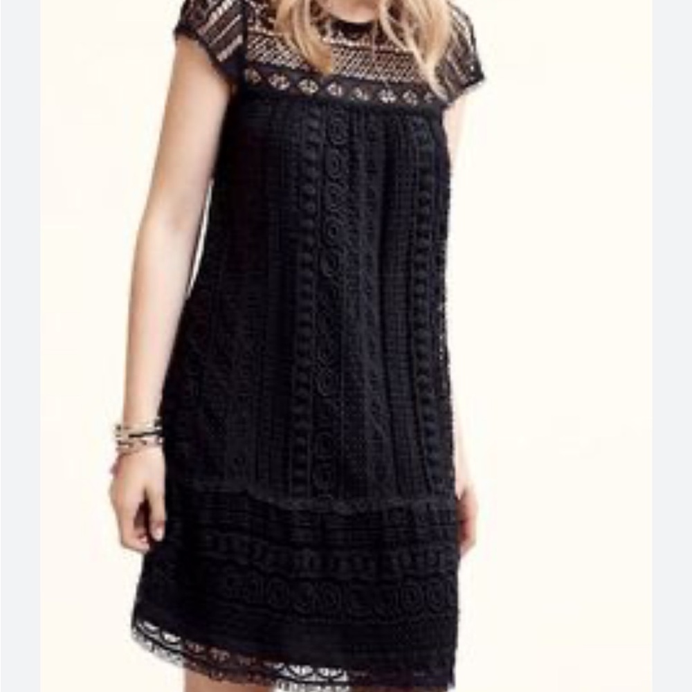 Anthropologie Maeve Elegant Black Lace Dress